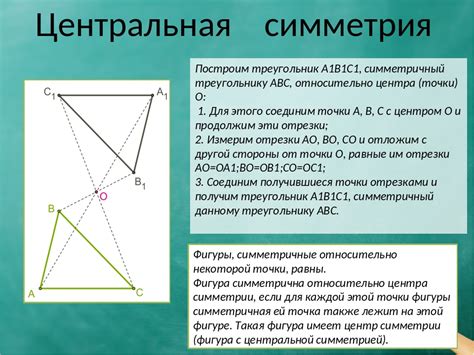 Особенности центральной симметрии