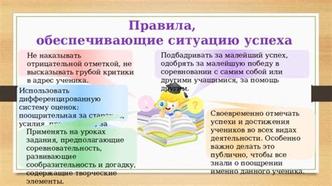 Ответственность за успех учеников