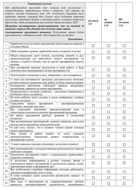 Оценка уровня удовлетворенности сотрудников