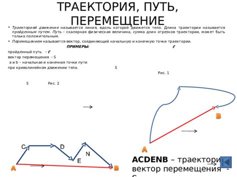 Перемещение: объяснение, связь с траекторией и пройденным путем, примеры