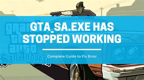 Переустановка gta sa exe для исправления ошибки