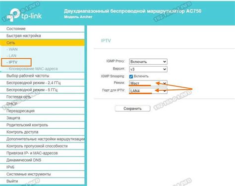 Поддерживаемые форматы IPTV на роутере TP-Link