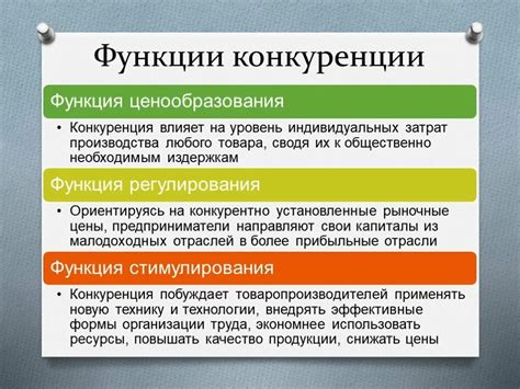 Поддержка конкуренции в рыночной экономике