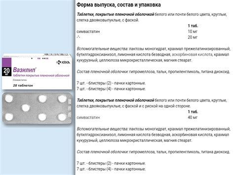 Показания к применению препарата Вазилип