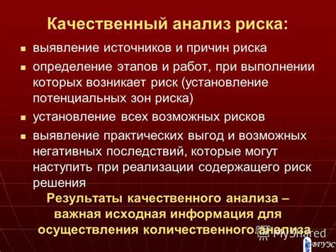 Понимание возможных рисков и выгод