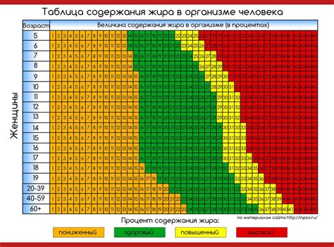 Понятие процента жира