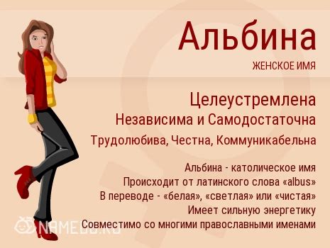 Популярность имени Альбина