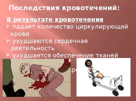 Последствия прорывных кровотечений