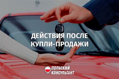 Последующие шаги после купли-продажи автомобиля