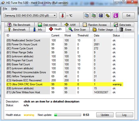 Потенциальные проблемы, связанные с ошибками Ultra DMA CRC Error Count