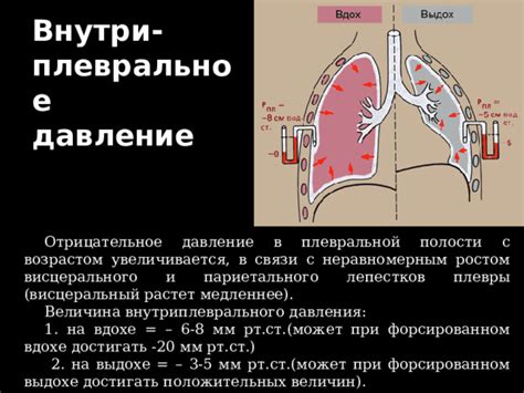 Появление отрицательного давления в плевральной полости