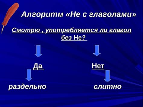 Правила при сочетании с глаголами