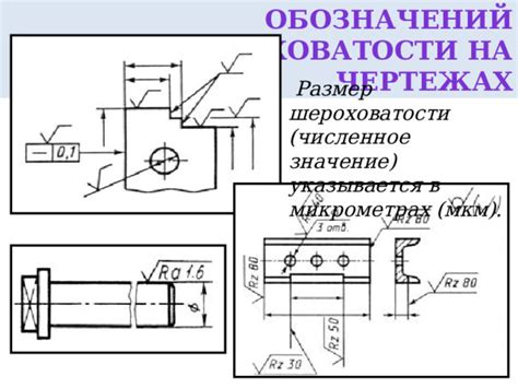 Примеры объектов в микрометрах