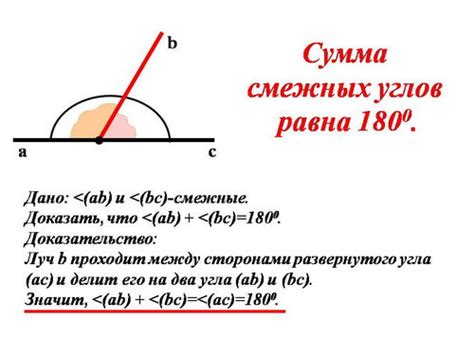 Примеры смежных углов в задачах