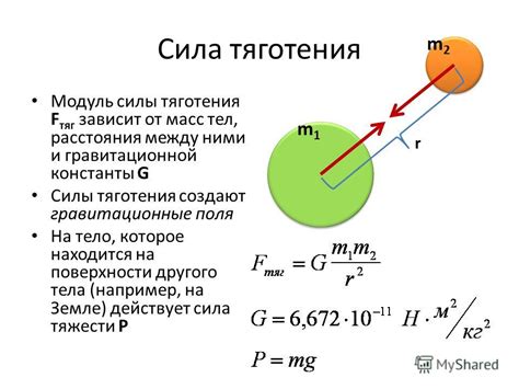 Пример 2: Измерение силы притяжения между двумя телами