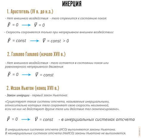 Принцип инерции и его значение в физическом эксперименте