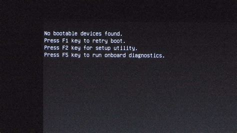 Причины возникновения ошибки "No boot device found"