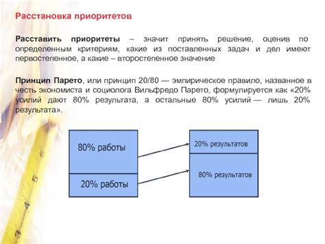 Расставить приоритеты и принять решение