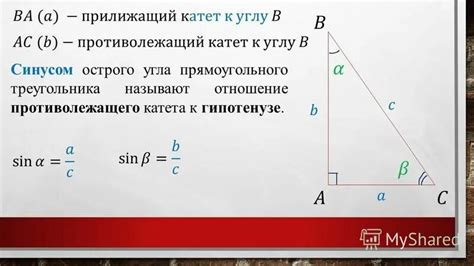 Расчет синуса по определению