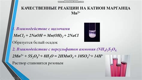 Реакция на катион металла: ключевой признак