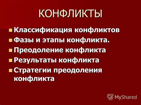 Результаты конфликта