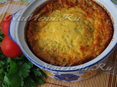 Рецепт кабачковой и шампиньоновой запеканки