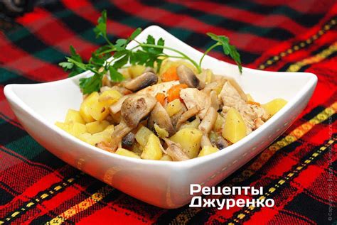 Рецепт №3: Курица с картошкой и грибами