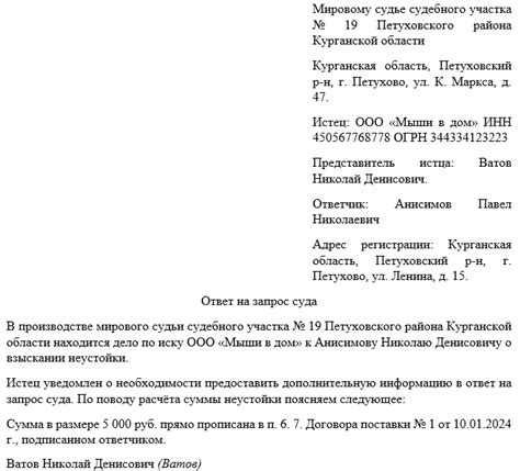 Роль адвоката в получении ответа суда на заявление