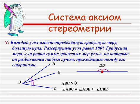 Роль аксиом в стереометрии