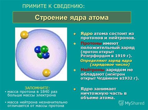 Роль атомного ядра в химических процессах