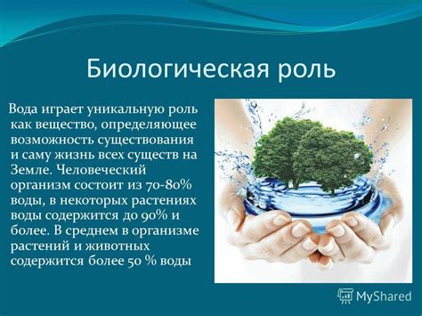 Роль воды в географических явлениях