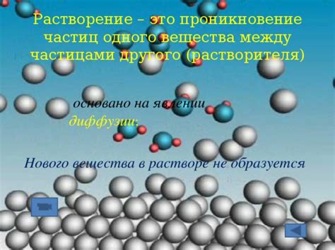 Связь между частицами вещества и растворителя