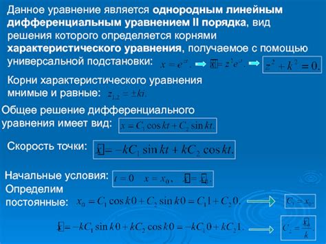 Связь характеристического уравнения с дифференциальным уравнением