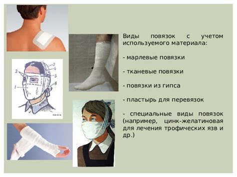 Специальные виды вторичной повязки на рану