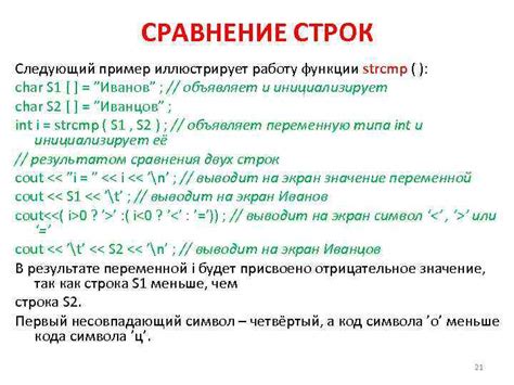 Способ №4: Использование функции strcmp