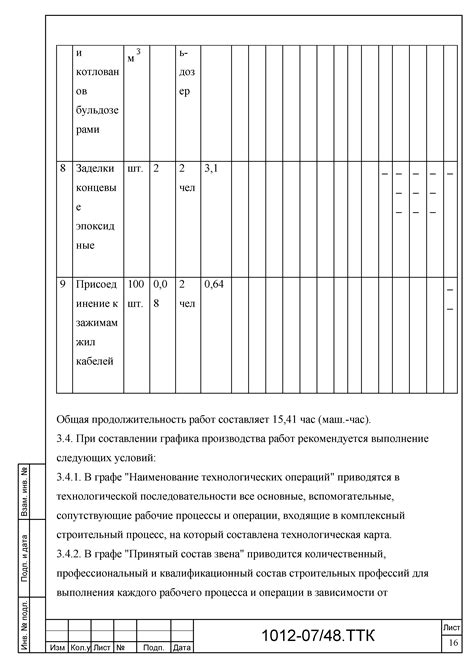 Сравнение технологической карты и технологической инструкции