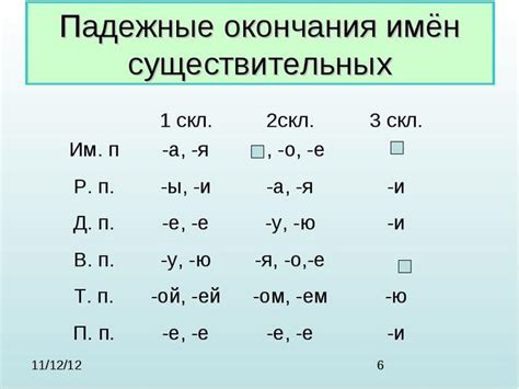 Типы окончаний чисел в русском языке