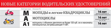 Требования и права владельцев категории А1