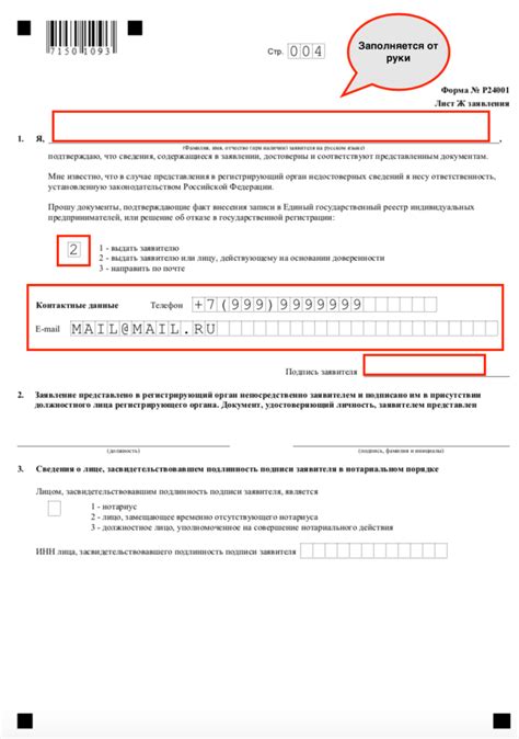 Третий шаг: заполнение информации об ОКВЭД ИП