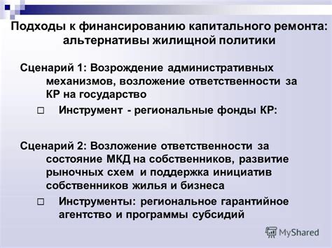 Финансирование капитального ремонта