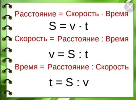 Формула для расчета моментальной скорости