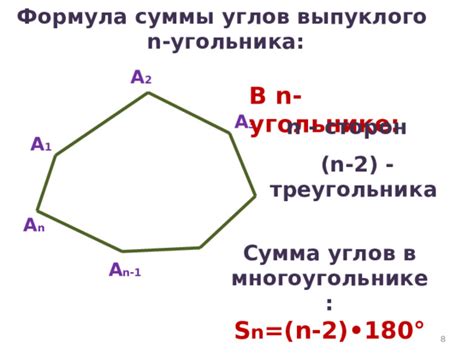 Формула и вычисление суммы углов в угольнике