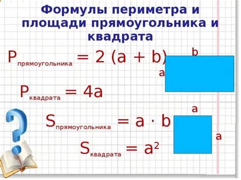 Формула расчета периметра квадрата