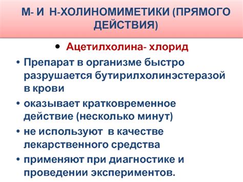 Функции ацетилхолина в организме