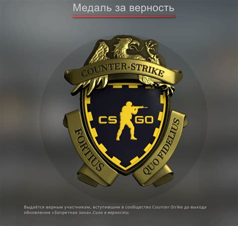 Что означает Медаль за верность CS:GO и как ее получить?