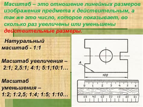 Что такое масштаб 1:4 на чертеже?