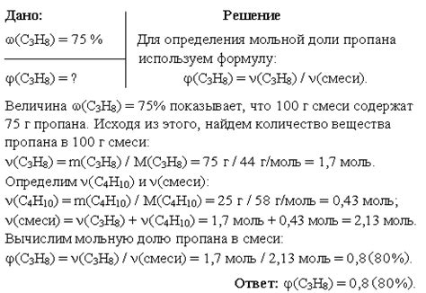 Что такое молярная доля газа?