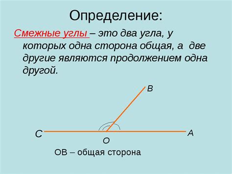 Что такое смежные углы?