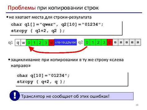  Потенциальные проблемы при несоответствии формату строки 