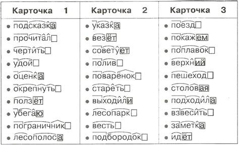  Разделение слов по составу 